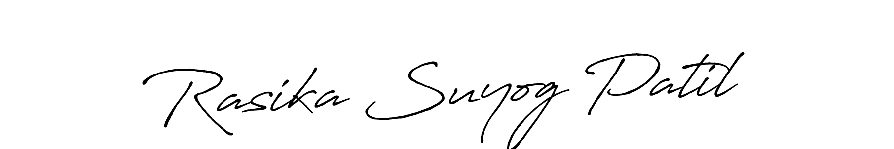 This is the best signature style for the Rasika Suyog Patil name. Also you like these signature font (Antro_Vectra_Bolder). Mix name signature. Rasika Suyog Patil signature style 7 images and pictures png