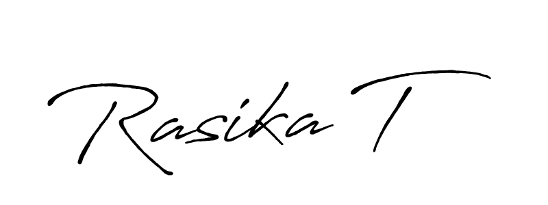 How to make Rasika T signature? Antro_Vectra_Bolder is a professional autograph style. Create handwritten signature for Rasika T name. Rasika T signature style 7 images and pictures png