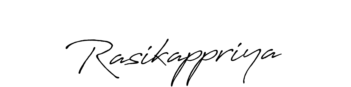 Rasikappriya stylish signature style. Best Handwritten Sign (Antro_Vectra_Bolder) for my name. Handwritten Signature Collection Ideas for my name Rasikappriya. Rasikappriya signature style 7 images and pictures png
