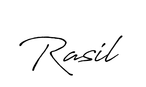 Use a signature maker to create a handwritten signature online. With this signature software, you can design (Antro_Vectra_Bolder) your own signature for name Rasil. Rasil signature style 7 images and pictures png
