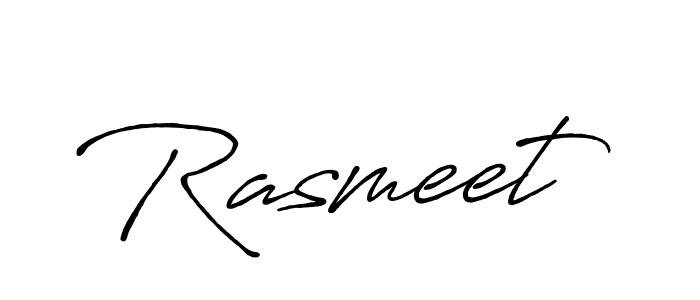 How to make Rasmeet signature? Antro_Vectra_Bolder is a professional autograph style. Create handwritten signature for Rasmeet name. Rasmeet signature style 7 images and pictures png