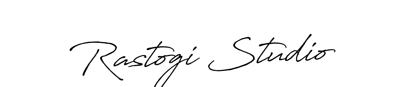Rastogi Studio stylish signature style. Best Handwritten Sign (Antro_Vectra_Bolder) for my name. Handwritten Signature Collection Ideas for my name Rastogi Studio. Rastogi Studio signature style 7 images and pictures png