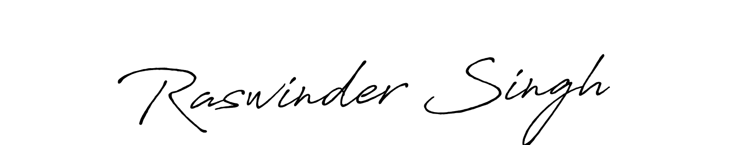 Create a beautiful signature design for name Raswinder Singh. With this signature (Antro_Vectra_Bolder) fonts, you can make a handwritten signature for free. Raswinder Singh signature style 7 images and pictures png
