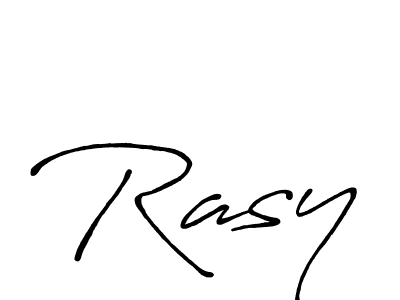 Rasy stylish signature style. Best Handwritten Sign (Antro_Vectra_Bolder) for my name. Handwritten Signature Collection Ideas for my name Rasy. Rasy signature style 7 images and pictures png