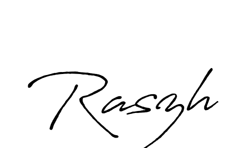 How to make Raszh signature? Antro_Vectra_Bolder is a professional autograph style. Create handwritten signature for Raszh name. Raszh signature style 7 images and pictures png