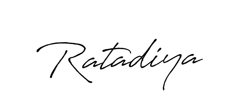 Also we have Ratadiya name is the best signature style. Create professional handwritten signature collection using Antro_Vectra_Bolder autograph style. Ratadiya signature style 7 images and pictures png