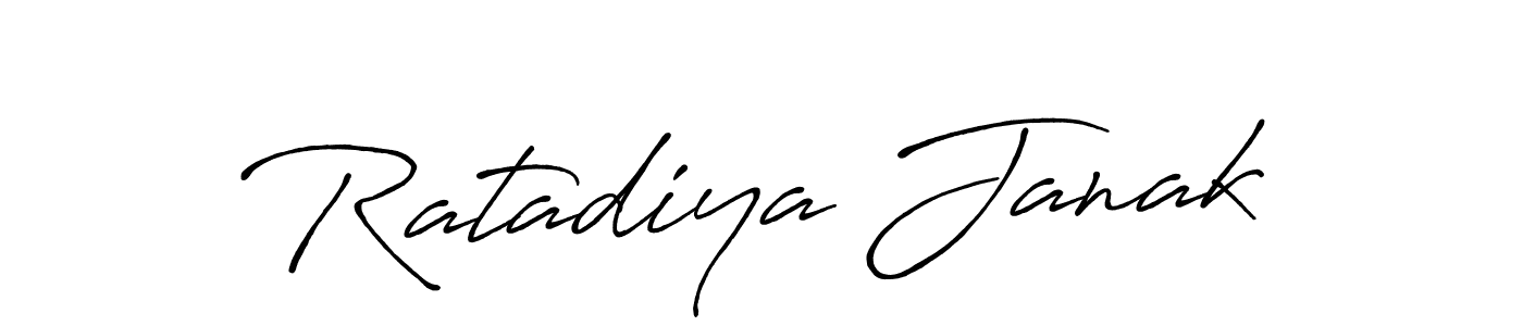 Also we have Ratadiya Janak name is the best signature style. Create professional handwritten signature collection using Antro_Vectra_Bolder autograph style. Ratadiya Janak signature style 7 images and pictures png