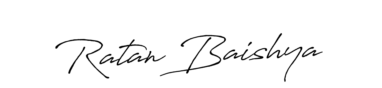 How to make Ratan Baishya name signature. Use Antro_Vectra_Bolder style for creating short signs online. This is the latest handwritten sign. Ratan Baishya signature style 7 images and pictures png