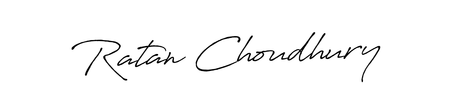 Create a beautiful signature design for name Ratan Choudhury. With this signature (Antro_Vectra_Bolder) fonts, you can make a handwritten signature for free. Ratan Choudhury signature style 7 images and pictures png