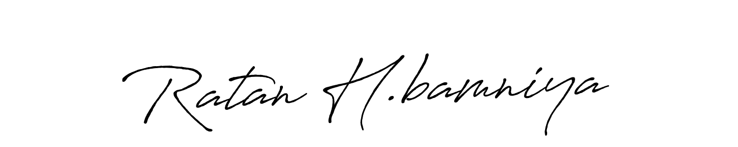 Similarly Antro_Vectra_Bolder is the best handwritten signature design. Signature creator online .You can use it as an online autograph creator for name Ratan H.bamniya. Ratan H.bamniya signature style 7 images and pictures png