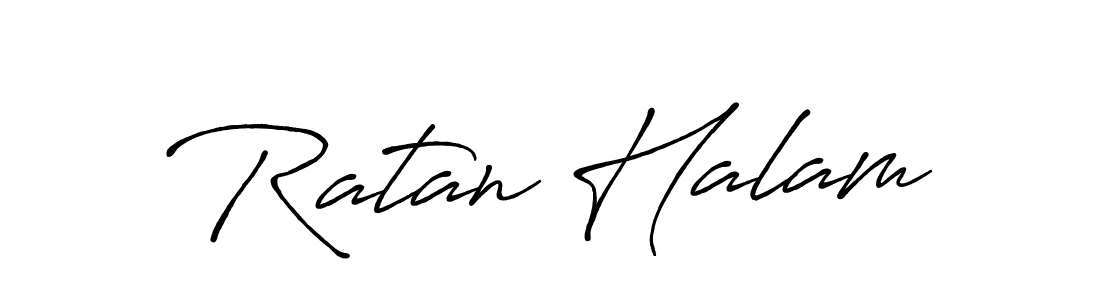 Make a beautiful signature design for name Ratan Halam. With this signature (Antro_Vectra_Bolder) style, you can create a handwritten signature for free. Ratan Halam signature style 7 images and pictures png