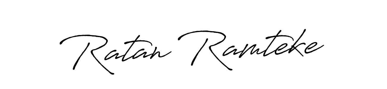 How to make Ratan Ramteke name signature. Use Antro_Vectra_Bolder style for creating short signs online. This is the latest handwritten sign. Ratan Ramteke signature style 7 images and pictures png