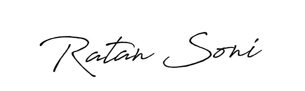 Create a beautiful signature design for name Ratan Soni. With this signature (Antro_Vectra_Bolder) fonts, you can make a handwritten signature for free. Ratan Soni signature style 7 images and pictures png