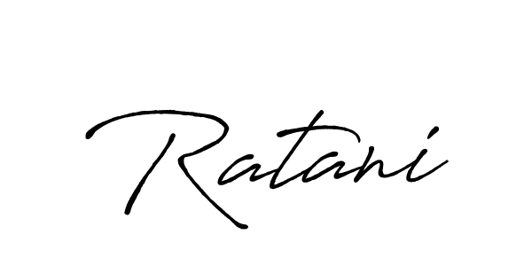 Ratani stylish signature style. Best Handwritten Sign (Antro_Vectra_Bolder) for my name. Handwritten Signature Collection Ideas for my name Ratani. Ratani signature style 7 images and pictures png