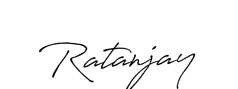 How to make Ratanjay name signature. Use Antro_Vectra_Bolder style for creating short signs online. This is the latest handwritten sign. Ratanjay signature style 7 images and pictures png