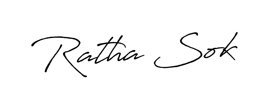 Make a beautiful signature design for name Ratha Sok. With this signature (Antro_Vectra_Bolder) style, you can create a handwritten signature for free. Ratha Sok signature style 7 images and pictures png