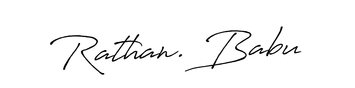 The best way (Antro_Vectra_Bolder) to make a short signature is to pick only two or three words in your name. The name Rathan. Babu include a total of six letters. For converting this name. Rathan. Babu signature style 7 images and pictures png