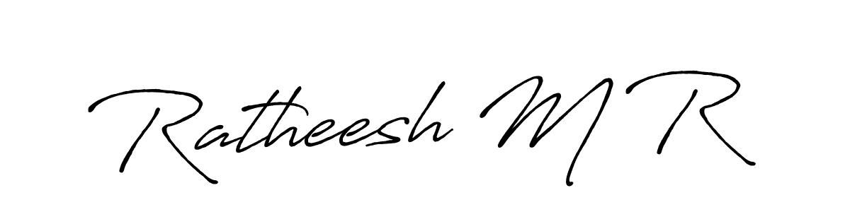 How to make Ratheesh M R signature? Antro_Vectra_Bolder is a professional autograph style. Create handwritten signature for Ratheesh M R name. Ratheesh M R signature style 7 images and pictures png