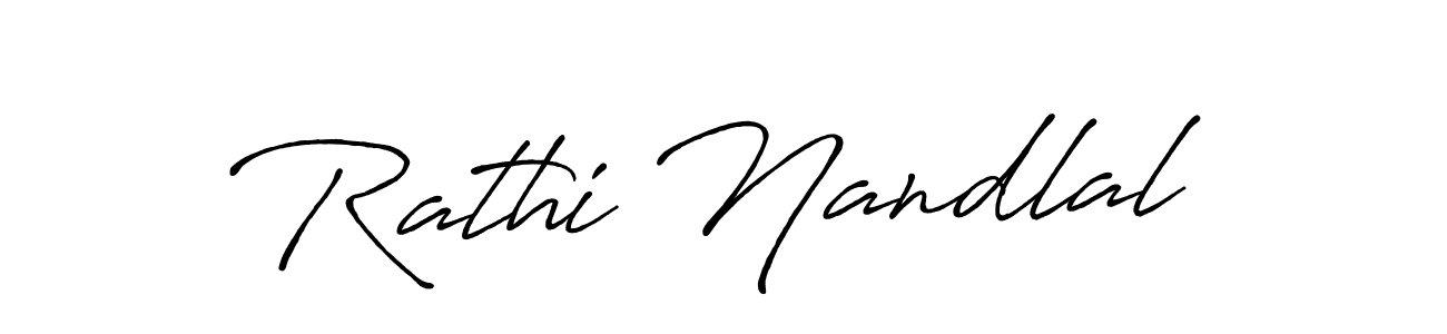 Create a beautiful signature design for name Rathi Nandlal. With this signature (Antro_Vectra_Bolder) fonts, you can make a handwritten signature for free. Rathi Nandlal signature style 7 images and pictures png