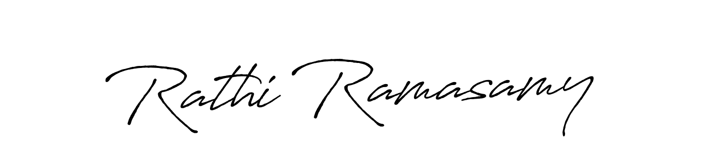 Create a beautiful signature design for name Rathi Ramasamy. With this signature (Antro_Vectra_Bolder) fonts, you can make a handwritten signature for free. Rathi Ramasamy signature style 7 images and pictures png
