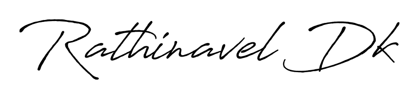 The best way (Antro_Vectra_Bolder) to make a short signature is to pick only two or three words in your name. For converting this name Rathinavel Dk. Rathinavel Dk signature style 7 images and pictures png