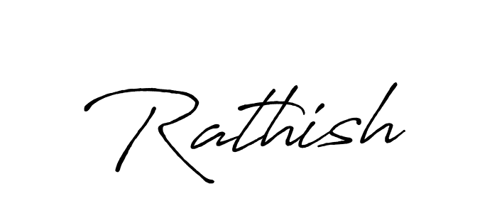 How to make Rathish name signature. Use Antro_Vectra_Bolder style for creating short signs online. This is the latest handwritten sign. Rathish signature style 7 images and pictures png