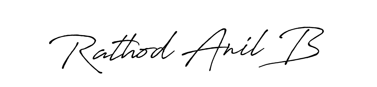 Rathod Anil B stylish signature style. Best Handwritten Sign (Antro_Vectra_Bolder) for my name. Handwritten Signature Collection Ideas for my name Rathod Anil B. Rathod Anil B signature style 7 images and pictures png