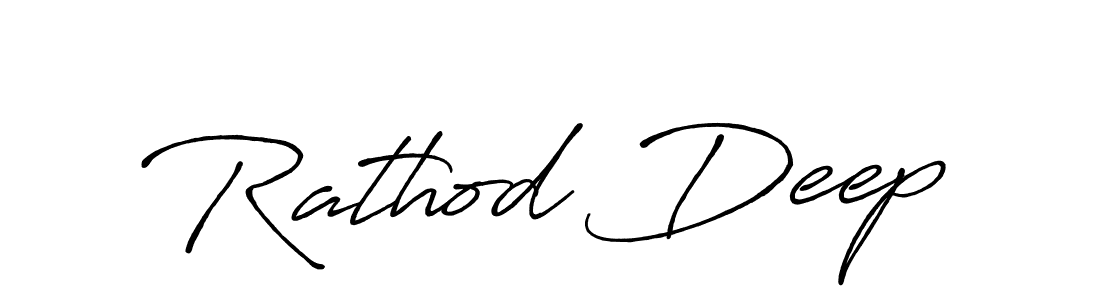 Also we have Rathod Deep name is the best signature style. Create professional handwritten signature collection using Antro_Vectra_Bolder autograph style. Rathod Deep signature style 7 images and pictures png