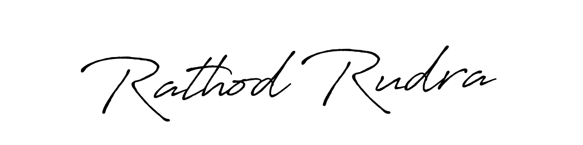 Also we have Rathod Rudra name is the best signature style. Create professional handwritten signature collection using Antro_Vectra_Bolder autograph style. Rathod Rudra signature style 7 images and pictures png