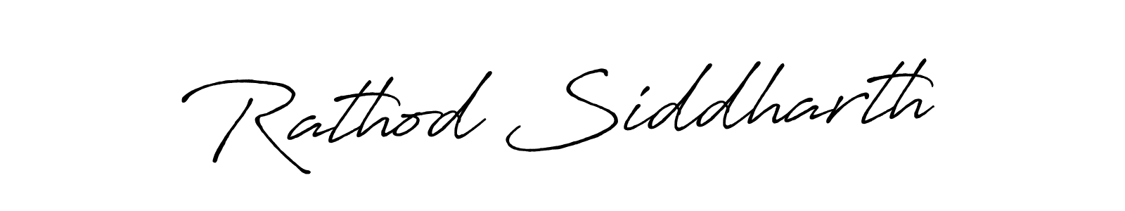 How to make Rathod Siddharth name signature. Use Antro_Vectra_Bolder style for creating short signs online. This is the latest handwritten sign. Rathod Siddharth signature style 7 images and pictures png