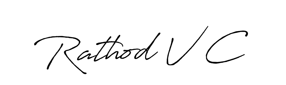 Also we have Rathod V C name is the best signature style. Create professional handwritten signature collection using Antro_Vectra_Bolder autograph style. Rathod V C signature style 7 images and pictures png