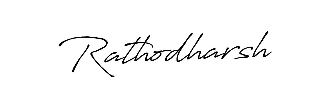 How to make Rathodharsh signature? Antro_Vectra_Bolder is a professional autograph style. Create handwritten signature for Rathodharsh name. Rathodharsh signature style 7 images and pictures png