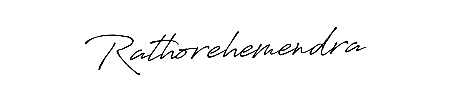 How to make Rathorehemendra name signature. Use Antro_Vectra_Bolder style for creating short signs online. This is the latest handwritten sign. Rathorehemendra signature style 7 images and pictures png
