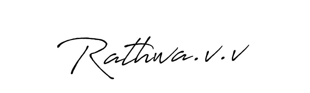 Make a beautiful signature design for name Rathwa.v.v. With this signature (Antro_Vectra_Bolder) style, you can create a handwritten signature for free. Rathwa.v.v signature style 7 images and pictures png