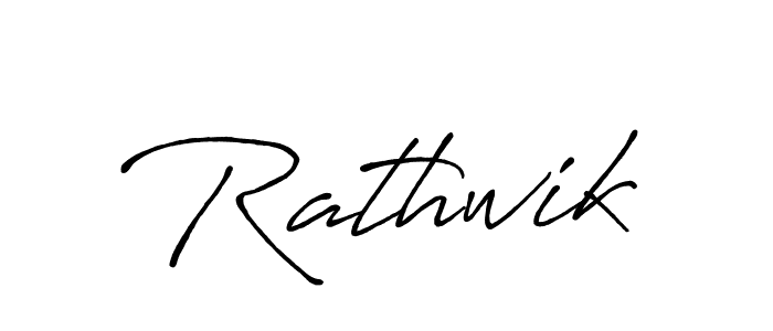 Rathwik stylish signature style. Best Handwritten Sign (Antro_Vectra_Bolder) for my name. Handwritten Signature Collection Ideas for my name Rathwik. Rathwik signature style 7 images and pictures png