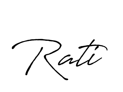 Make a beautiful signature design for name Rati. With this signature (Antro_Vectra_Bolder) style, you can create a handwritten signature for free. Rati signature style 7 images and pictures png