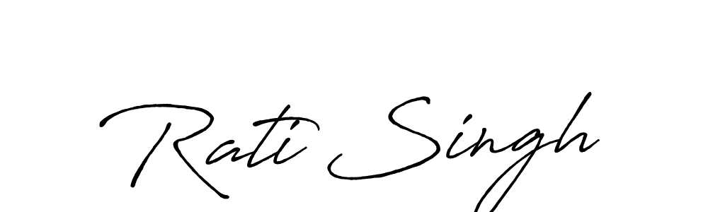 Design your own signature with our free online signature maker. With this signature software, you can create a handwritten (Antro_Vectra_Bolder) signature for name Rati Singh. Rati Singh signature style 7 images and pictures png