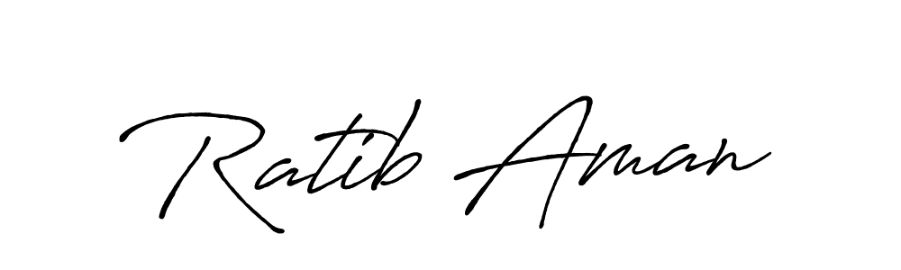 Create a beautiful signature design for name Ratib Aman. With this signature (Antro_Vectra_Bolder) fonts, you can make a handwritten signature for free. Ratib Aman signature style 7 images and pictures png