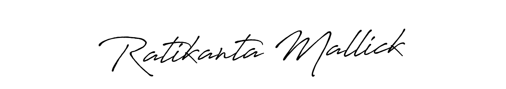 Create a beautiful signature design for name Ratikanta Mallick. With this signature (Antro_Vectra_Bolder) fonts, you can make a handwritten signature for free. Ratikanta Mallick signature style 7 images and pictures png