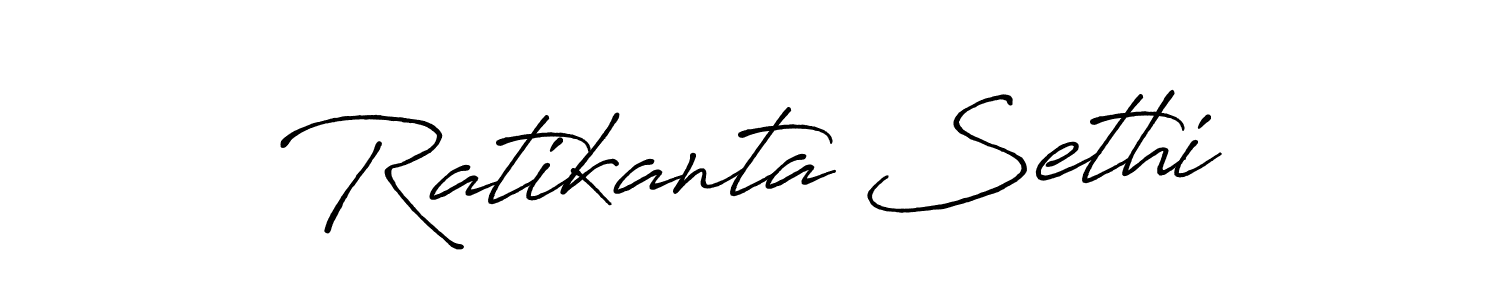 The best way (Antro_Vectra_Bolder) to make a short signature is to pick only two or three words in your name. The name Ratikanta Sethi include a total of six letters. For converting this name. Ratikanta Sethi signature style 7 images and pictures png