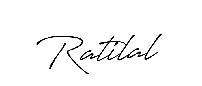 Make a beautiful signature design for name Ratilal. With this signature (Antro_Vectra_Bolder) style, you can create a handwritten signature for free. Ratilal signature style 7 images and pictures png