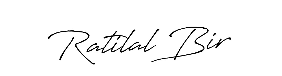 Make a beautiful signature design for name Ratilal Bir. With this signature (Antro_Vectra_Bolder) style, you can create a handwritten signature for free. Ratilal Bir signature style 7 images and pictures png