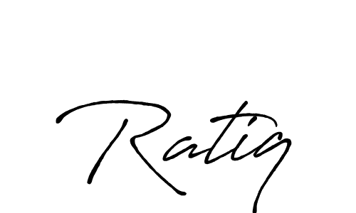 if you are searching for the best signature style for your name Ratiq. so please give up your signature search. here we have designed multiple signature styles  using Antro_Vectra_Bolder. Ratiq signature style 7 images and pictures png