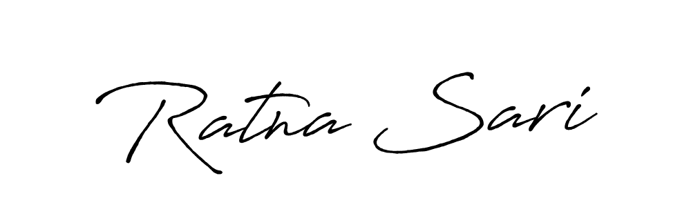 How to make Ratna Sari name signature. Use Antro_Vectra_Bolder style for creating short signs online. This is the latest handwritten sign. Ratna Sari signature style 7 images and pictures png
