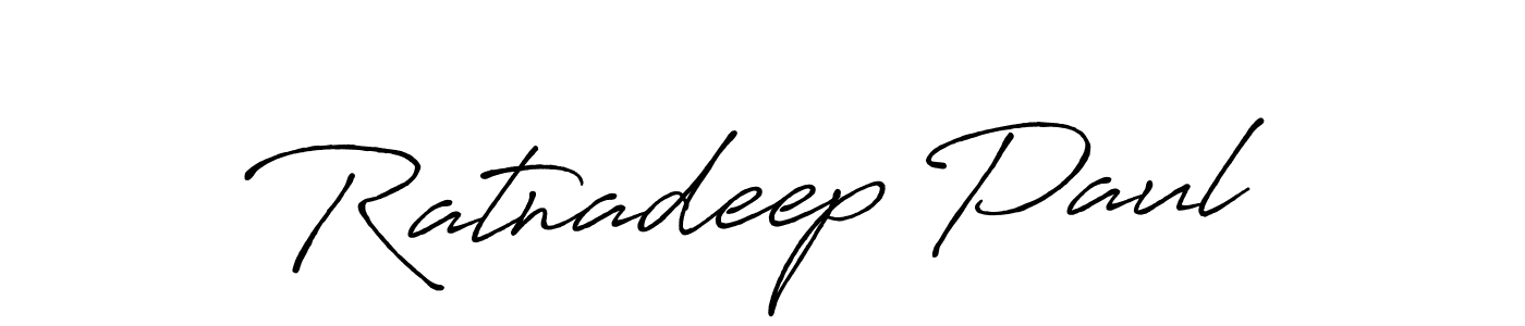 How to make Ratnadeep Paul name signature. Use Antro_Vectra_Bolder style for creating short signs online. This is the latest handwritten sign. Ratnadeep Paul signature style 7 images and pictures png