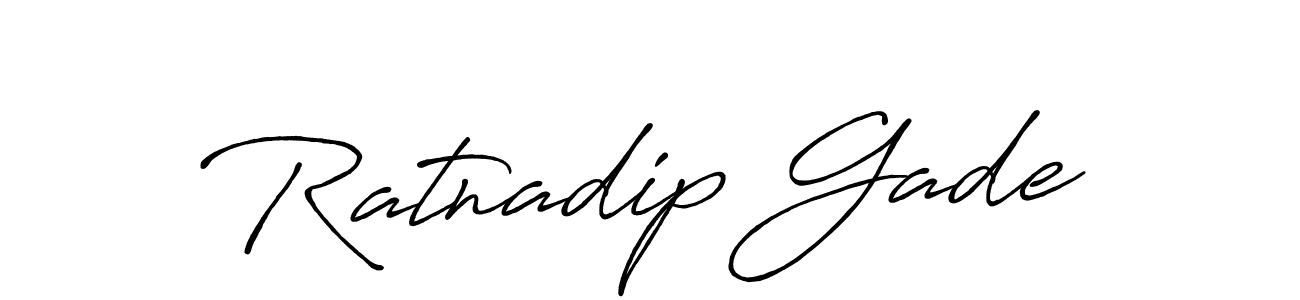 Create a beautiful signature design for name Ratnadip Gade. With this signature (Antro_Vectra_Bolder) fonts, you can make a handwritten signature for free. Ratnadip Gade signature style 7 images and pictures png