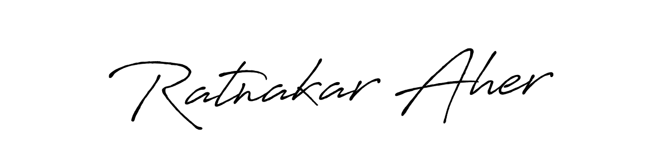 Ratnakar Aher stylish signature style. Best Handwritten Sign (Antro_Vectra_Bolder) for my name. Handwritten Signature Collection Ideas for my name Ratnakar Aher. Ratnakar Aher signature style 7 images and pictures png