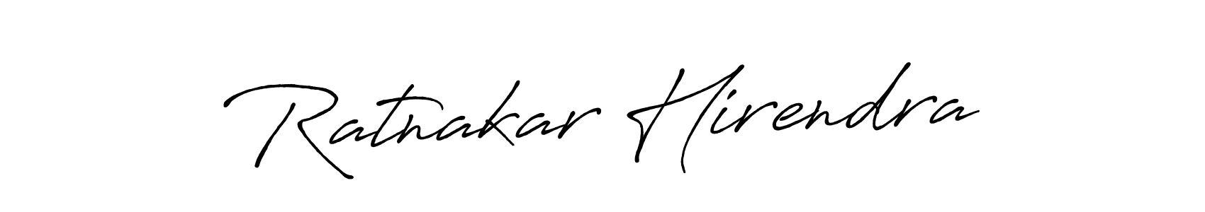 Create a beautiful signature design for name Ratnakar Hirendra. With this signature (Antro_Vectra_Bolder) fonts, you can make a handwritten signature for free. Ratnakar Hirendra signature style 7 images and pictures png