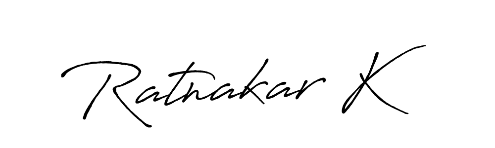 You should practise on your own different ways (Antro_Vectra_Bolder) to write your name (Ratnakar K) in signature. don't let someone else do it for you. Ratnakar K signature style 7 images and pictures png