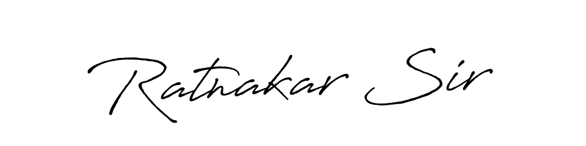 Create a beautiful signature design for name Ratnakar Sir. With this signature (Antro_Vectra_Bolder) fonts, you can make a handwritten signature for free. Ratnakar Sir signature style 7 images and pictures png